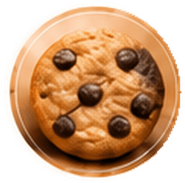 Golden chocolate chip cookie