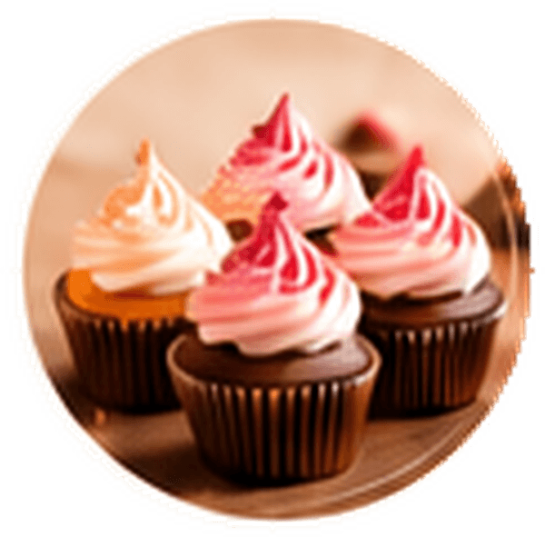 Pink and vanilla frosted cupcakes